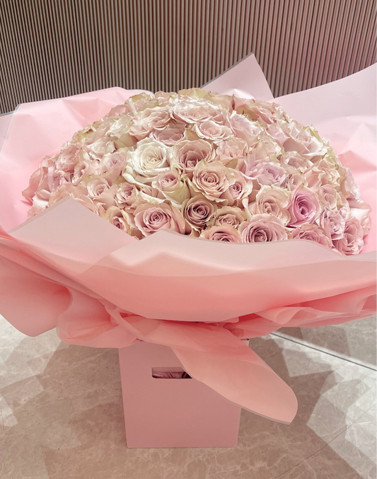 100 Pastel Pink Roses